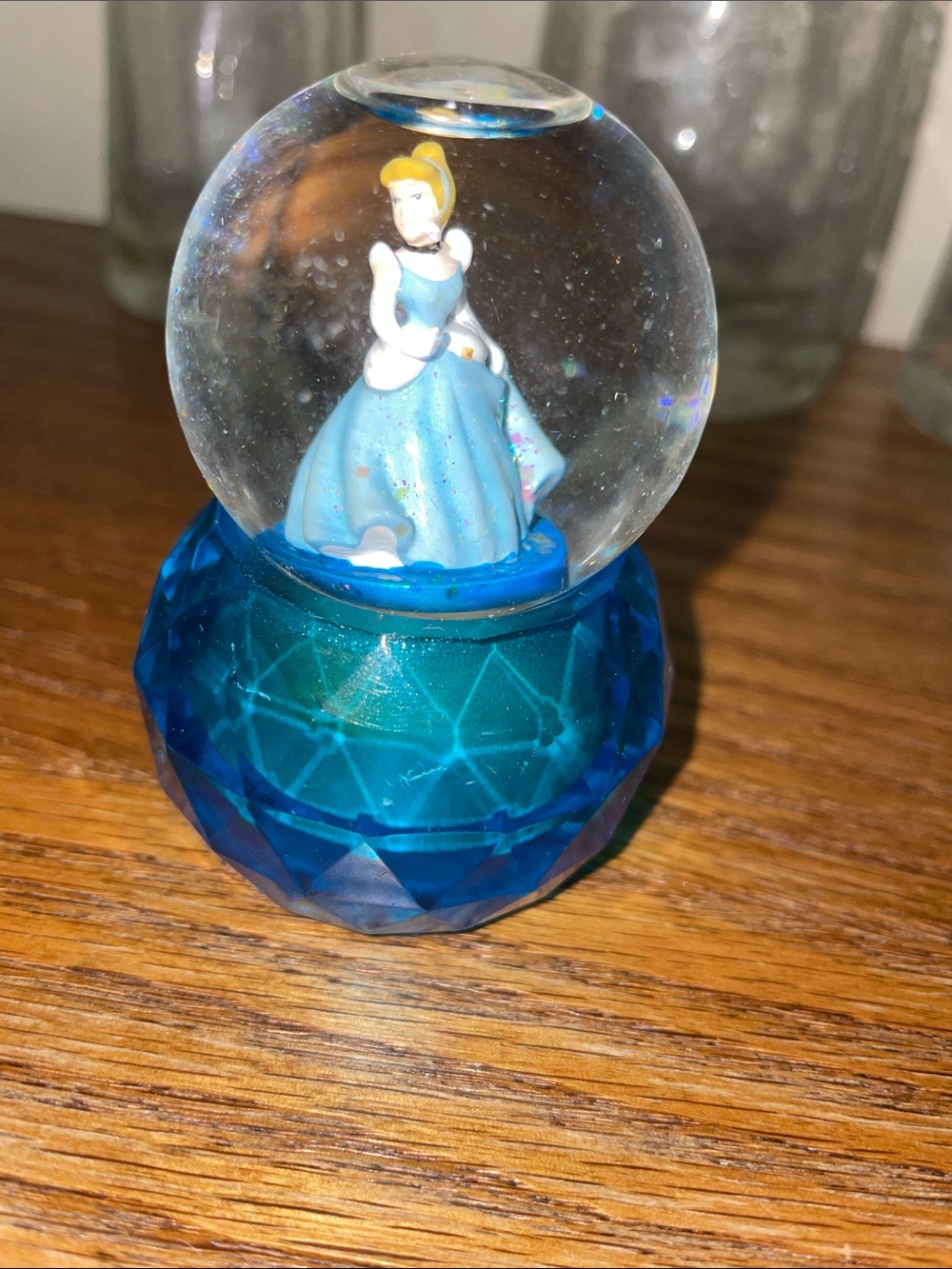 Blue Cinderella Snow Globe Home Accent